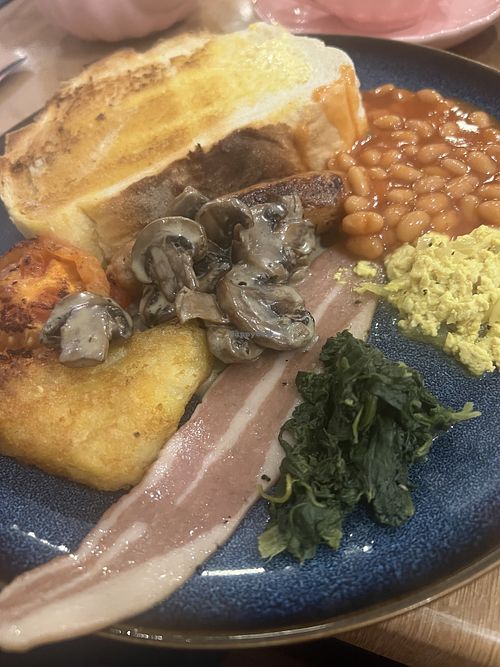 Half vegan breakfast   at Heritage Cafe  in Leicester