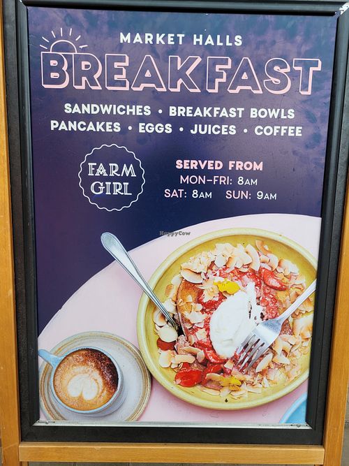 Outdoor poster at Farm Girl Paddington - Market Halls in London