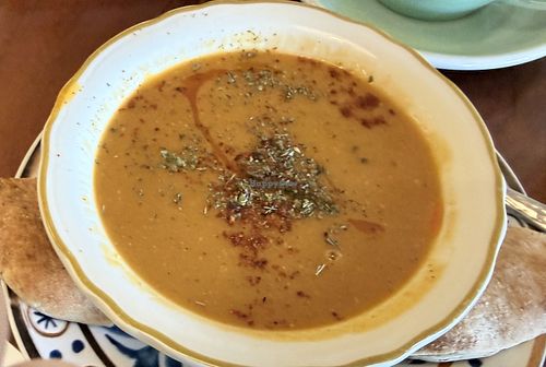 Lentil soup   at Troya Mediterranean Tiburon in Tiburon
