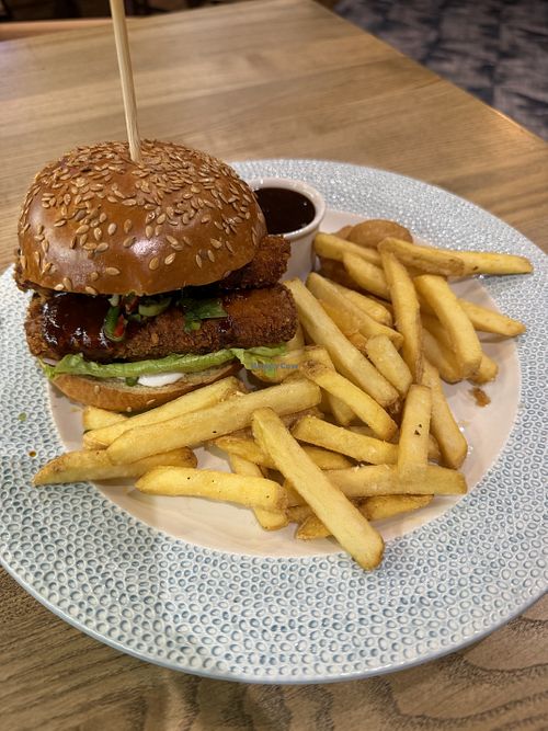 Korean Goujon Burger  at County Arms in Winchester