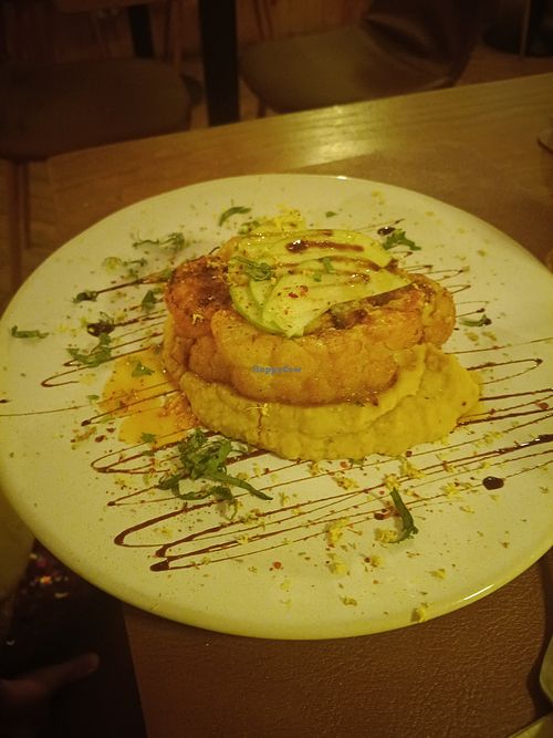 Cauliflower steak at Indomável - Restaurante, Tapas & Bar in Lisbon