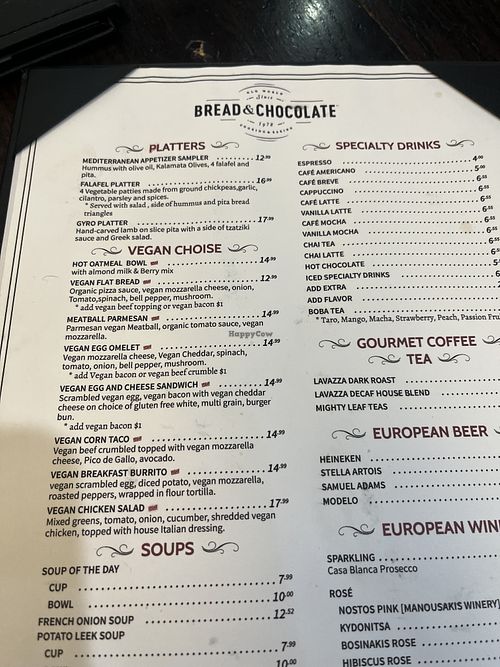   at Bread & Chocolate in Washington