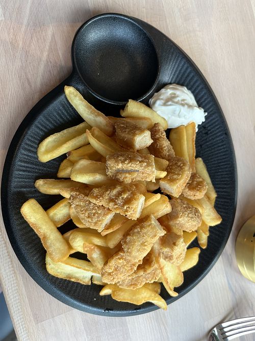 Fish and chips 🍟  at Apple & Eve Vegan und tierisch lecker in Bremen