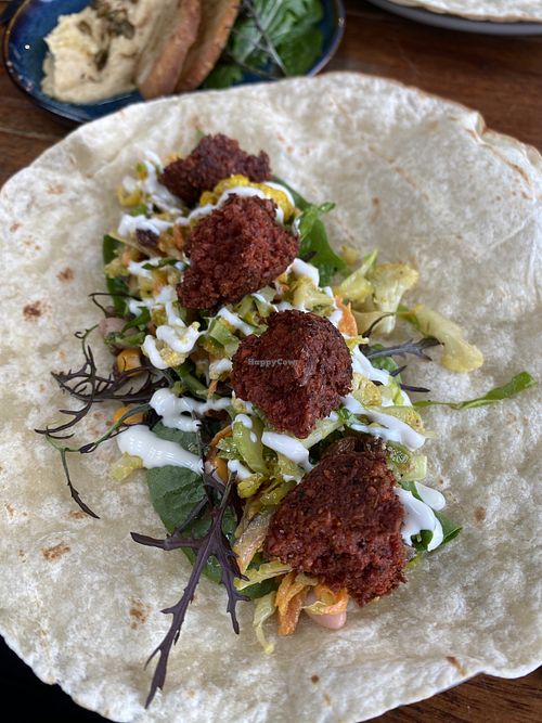 Orchard salad wrap with falafel  at Heart & Soul in Newquay
