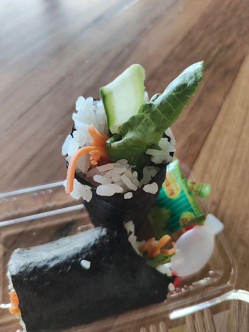 Veggie sushi at Fare Enough in Euroa