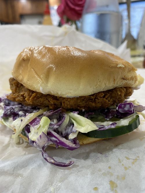 Some like it hottie chicken sandwich   at Pure Soul Kitchen Co. in Sacramento