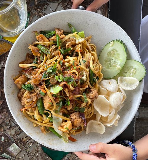 Mi goreng with tofu at Warung Ting Ting in Ubud