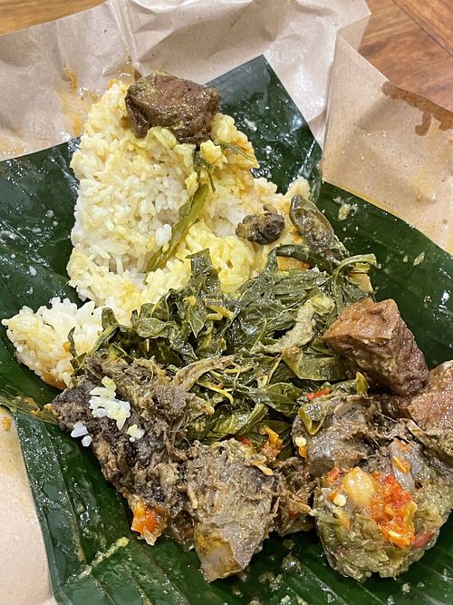 Rice + 4 veg 22$  at Pandawa Nasi Bungkus Australia in Sydney