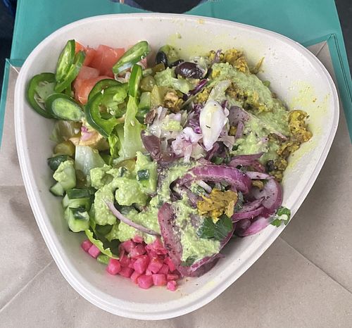 Naya bowl with selected vegan ingredients   at NAYA on W56th in New York City