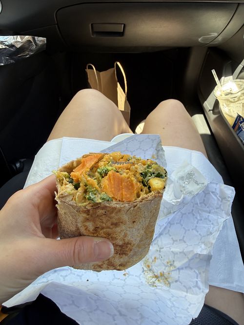 Tuscan kale wrap   at Fruitive in Washington