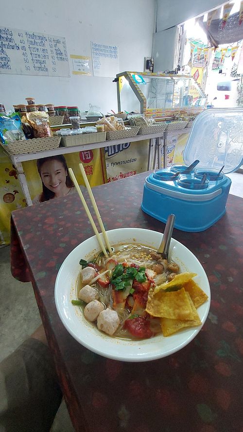 Noodle soup. Very tasty! at Vegetarian Restaurant(เพื่อนเจ) in Phitsanulok