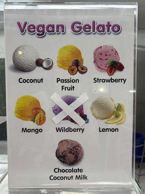 Vegan options  at Home Made Gelato Koh Lipe in Koh Lipe