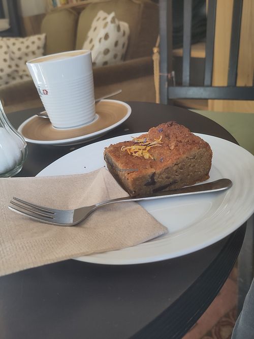 Tahini cake at A Little West in Munich