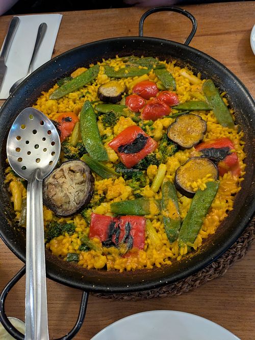 Veg paella at Sanpa in Wokingham