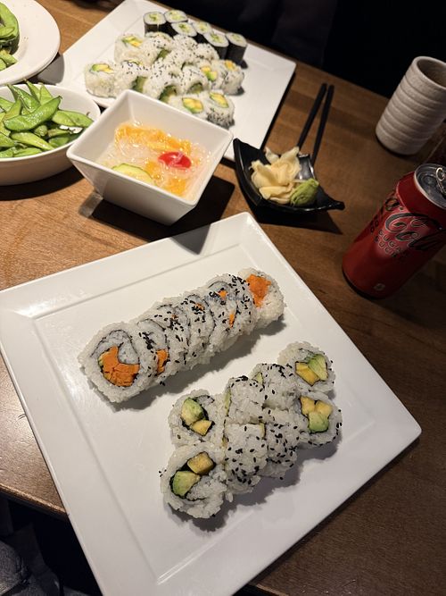 Steamed Yam roll, tropical roll  at Bluetail Sushi - Commerce in Kelowna