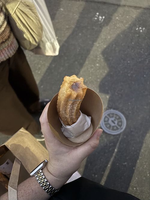 Comes with 2 but phone did not eat first. Tried the Caramel a cocoa and both were among but caramel was the best for sure!!  at Vegan Churros in Tokyo