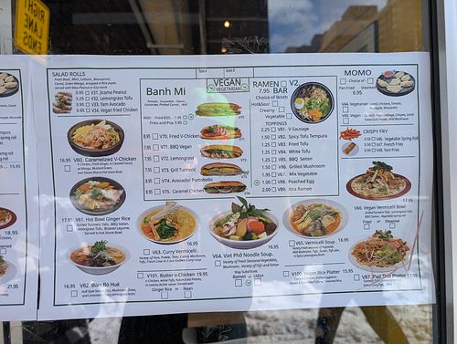 Vegan Menu at All@One in Toronto