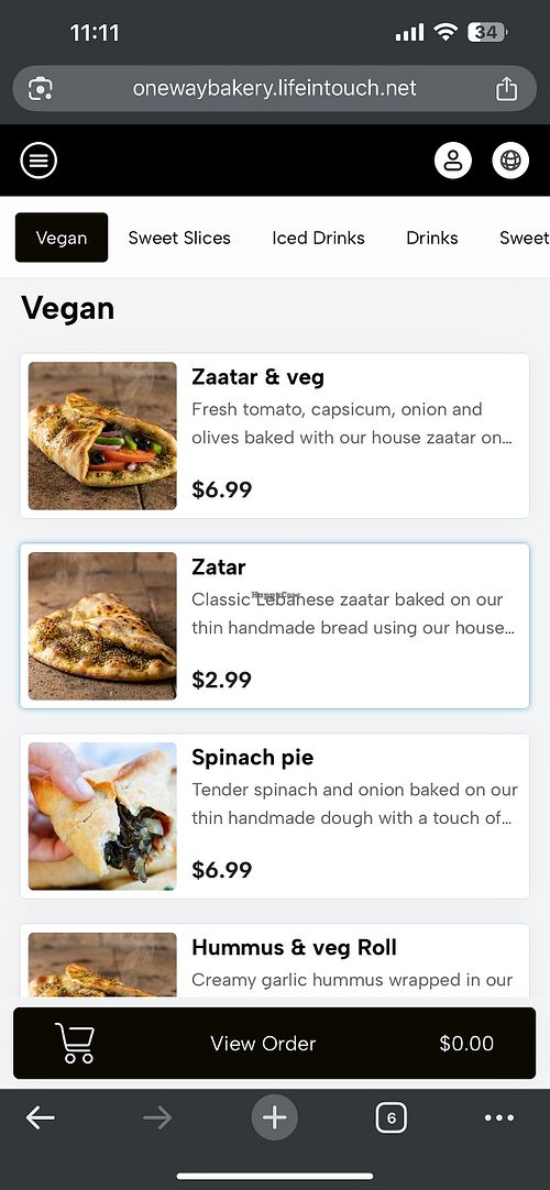  at OneWay Lebanese Bakery in Melbourne