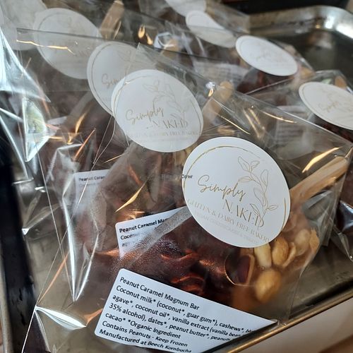 GF and Vegan caramel "snickers" ice cream magnum bars at Simply Naked Co. in St Petersburg