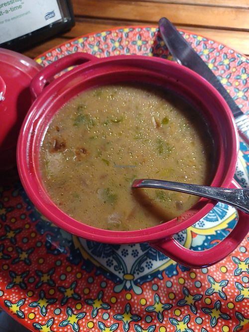 Mushroom soup at Caesar Pierogi & Pizza Potpie in Chicago