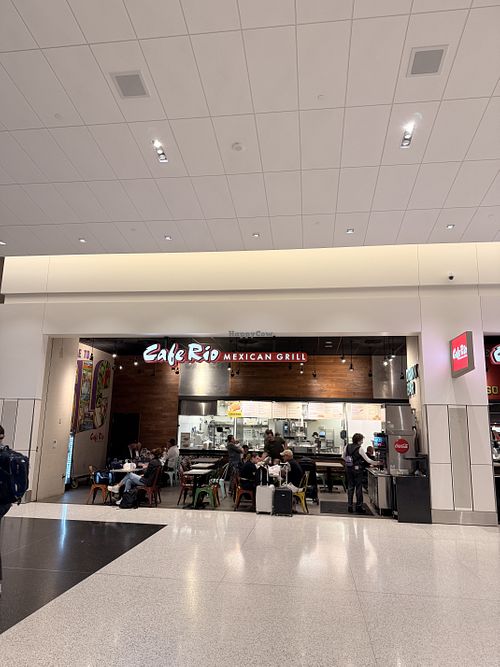 The outside of the restaurant near gate 20  at Cafe Rio in Salt Lake City