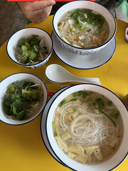 fried tofu vegan pho   at Ineffable Cà Phê in Pittsburgh
