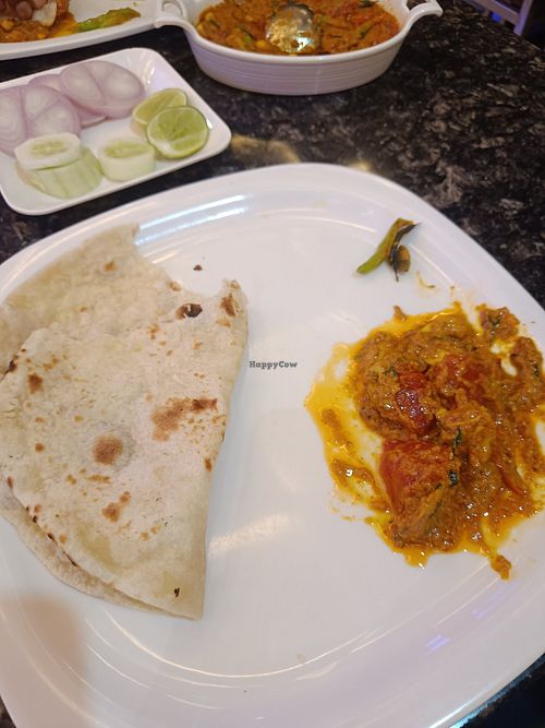 Mushroom Masala & Roti at Balaji Santosh Dhaba in Hyderabad