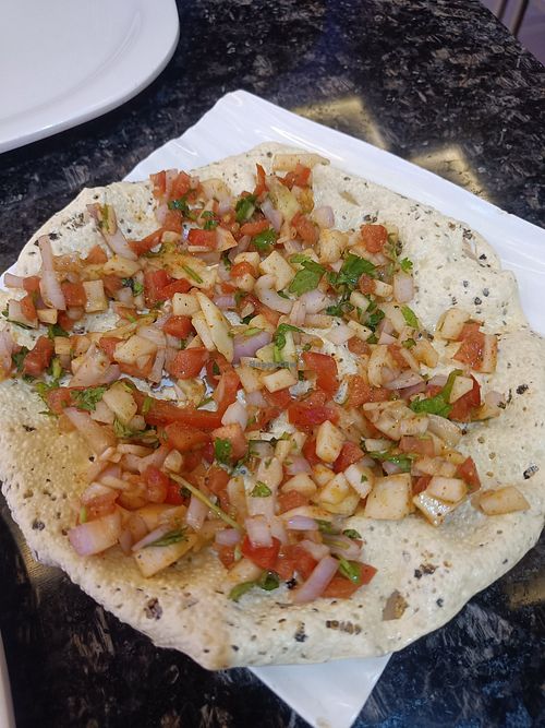 Masala Papad at Balaji Santosh Dhaba in Hyderabad