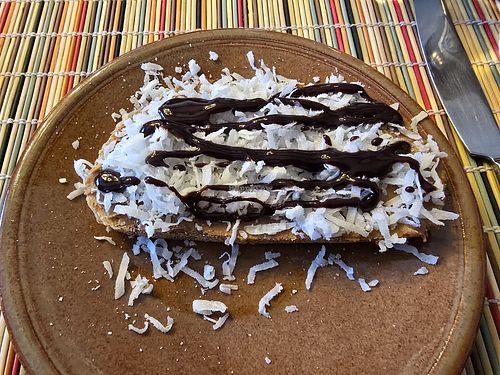 Almond Joy Crustini at Stewart Inn Hotel Downtown Wausau in Wausau