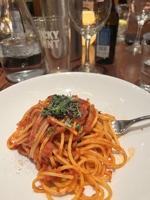 spaghetti pomodoro, fantasticc  at Amarone in Glasgow