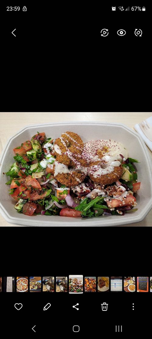 Salad at Falafel House in Brighton And Hove