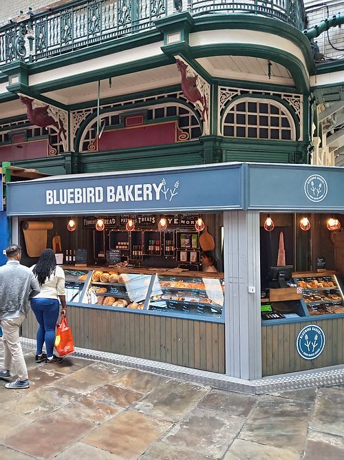Exterior at Bluebird Bakery in Leeds
