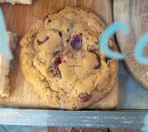 Cranberry and pistachio cookie at Bluebird Bakery in Leeds