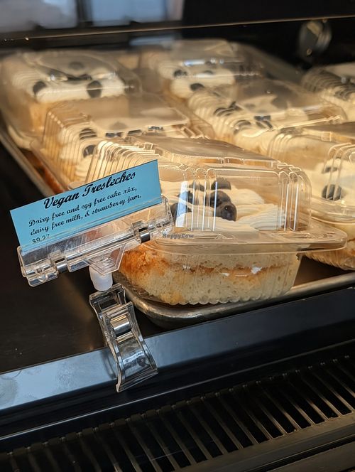 Vegan tres leches cake at Rebecca's Bakery & Cafe in Minneapolis