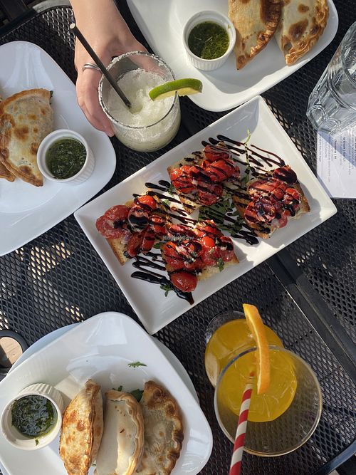 Empanadas and Bruschettaa  at Corrientes Argentine Pizzeria in Winnipeg