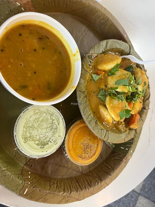 Millet Idli and Sambar at House of Tiffins in San Jose