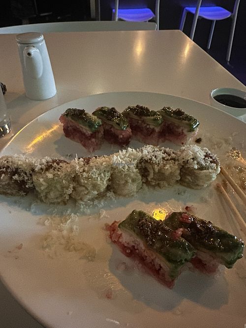 sweet spy story and miso hot rolls  at Fat Salmon Sushi in Philadelphia