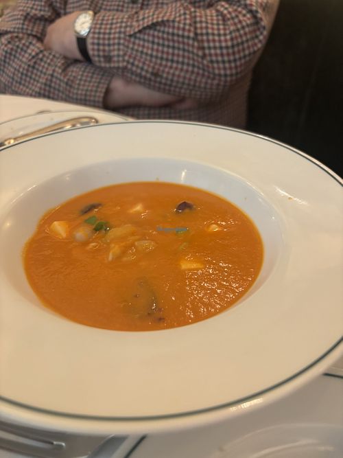 Roaster tomato soupp  at The Original Ivy, West End in London