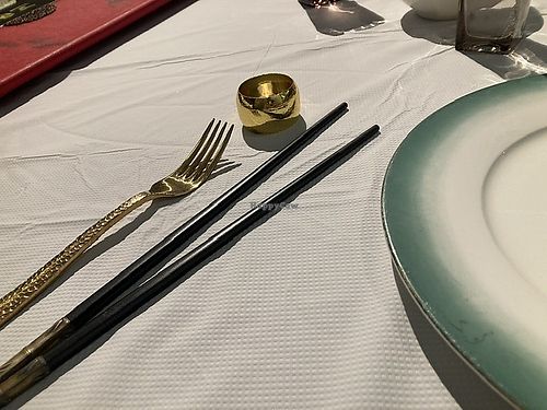 Table setting with chopsticks at Lao Sze Chuan in Orange