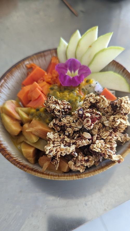 Breakfast chia and fruit bowl at Seedling in Krabi