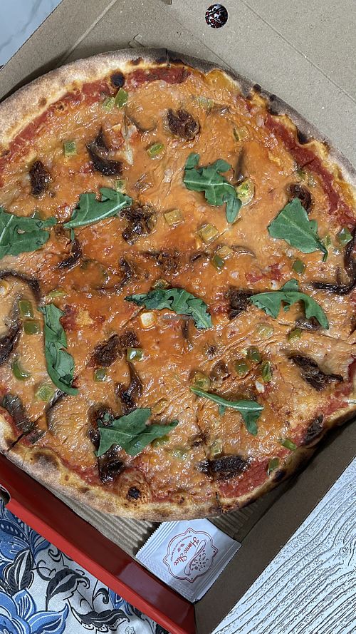 Vegan pizza  at HomeSlice Pizza in Kolkata
