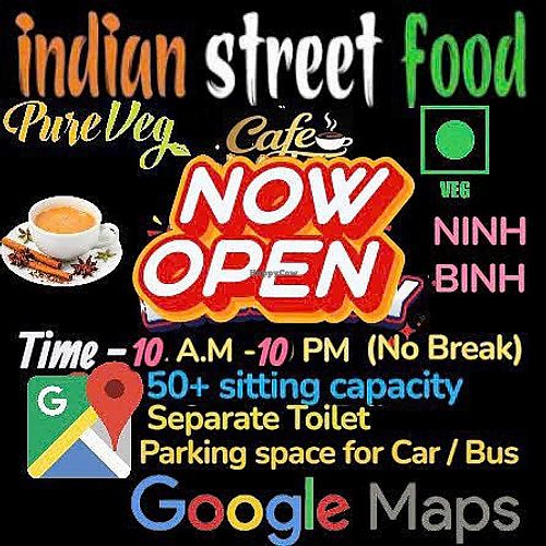 Indian street food cafe. Pure veg restaurant.  Chaat . Juice. Soft drinks . North Indian Street Food. Puri Bhaji. Pav Bhaji. chole Bhatura combo and snacks at Indian Street Food (Pure Veg) Cafe and Restaurant in Ninh Binh