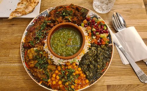 Mini vegan platter at Noshe Afghan Restaurant Coffee House in Cambridge