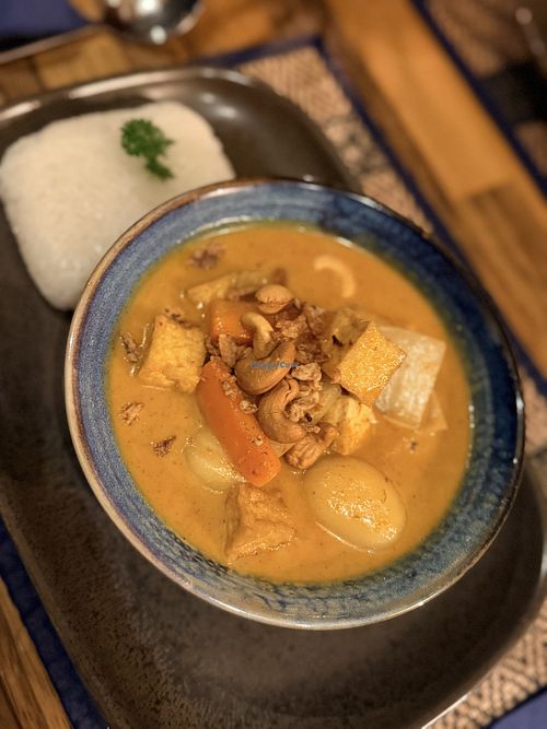 Massaman Tofu Curry. With sticky ricee  at NUSARA l Thai in Bournemouth