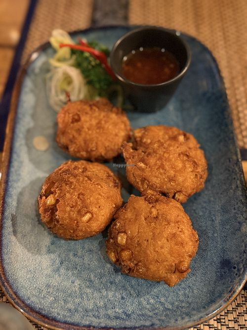 Tord Mon Kao (Thai Sweetcorn Cakes)  at NUSARA l Thai in Bournemouth