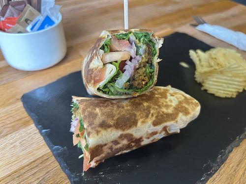 Vegan Falafel Wrap  at Koffee and Kale Harcourt in Dublin