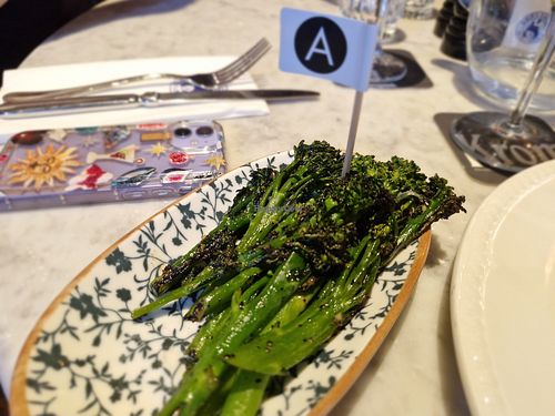Broccoli side, with Allergen flag at Albert's Schloss - Manchester in Manchester
