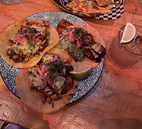 Cauli and sweet potato tacos!  at La Chingada in Toronto