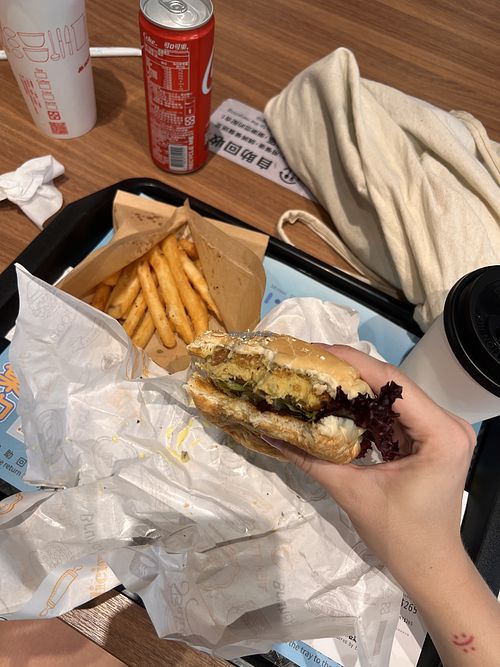 Their #1 recommandation is definitely the best burger I had!! Their curry rice options are also very good.   at Vege Burger in Taipei City