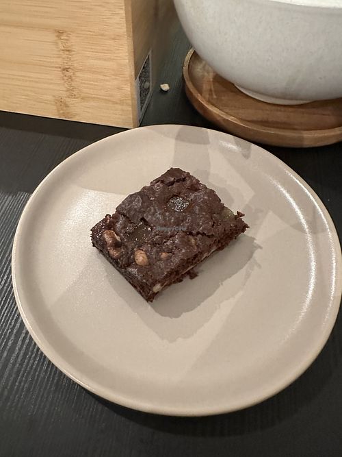 Chocolate and ginger brownie  at Open Sesame - Café & Noodle Bar Vegetariano in Porto
